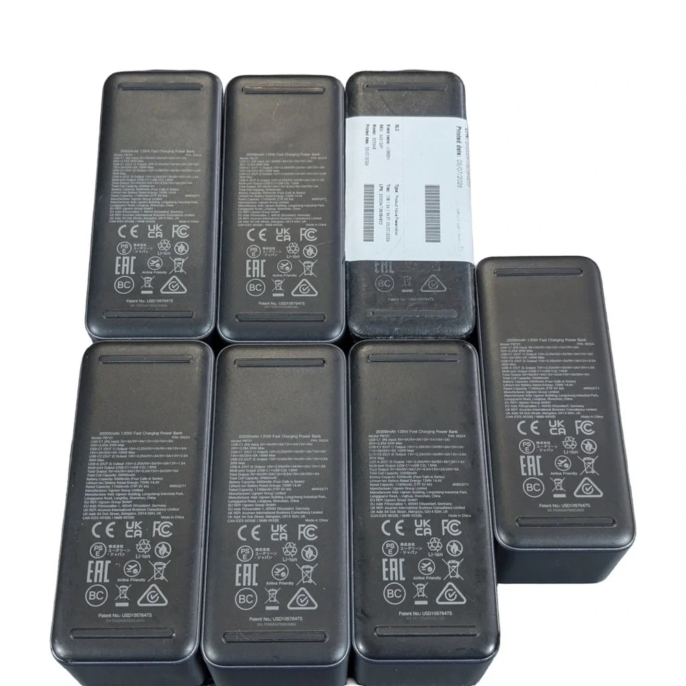 BbuP Lot of 7 UGREEN 20000mAh 130W Power Bank PB721 BROKEN Parts Repair AS-IS